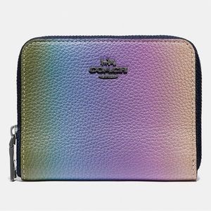 Small Coach Zip Around Wallet Ombré Leather LIKE NEW